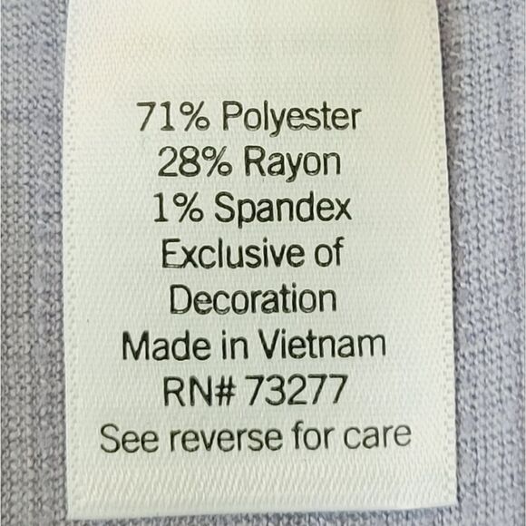 Sonoma Purple Textured Split V-neck Gathered Long Sleeve Stretch Blouse Size 2X - Picture 8 of 9